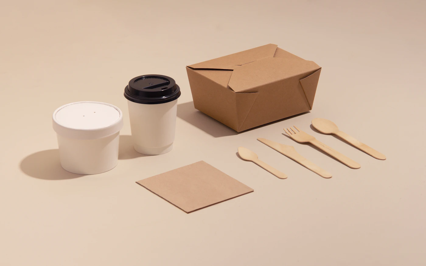 Logosuz kraft paket ve bardak seti